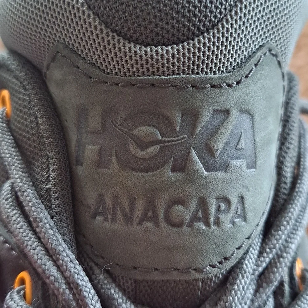 Hoka One One Men's Olive Green and Yellow Trail Sneakers
